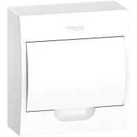 SE EASY 9 Корпус навесной с белой дверью 1ряд/8мод, IP40,IK07,63А, 2 клеммы