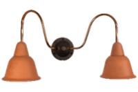 BIRONI Кампана Настенный светильник 2 плафона, терракот, медь 34/18