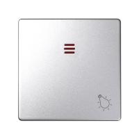 Simon 82 Detail Алюминий Накладка с пиктограммой "лампа" для 1-клав. мех. с подсветкой