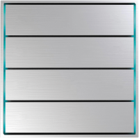 Donel Сенсорный кнопочный модуль KNX, 4 группы, глянцевое серебро, DPF8371GC