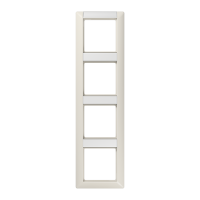 JUNG Рамка 4-кратная с полем для надписи для горизонтальной и вертикальной установки слоновая кость