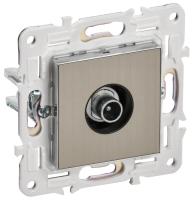 IEK SKANDY Никель Розетка TV проходная SK-A17N