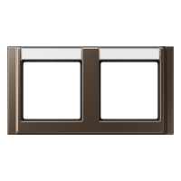 JUNG Рамка 2-кратная с полем для надписи мокка