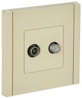 IEK FORTE&PIANO Ваниль Розетка двойная TV+SAT FP438
