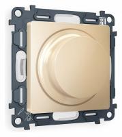 Комплект механизма светорегулятора универсального поворотно-нажимного ALFA MA605510 Шампань  25-600W/LED 5-300W QUANT