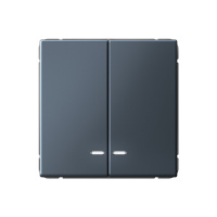 Systeme Electric ArtGallery Грифель Выключатель 2-клавишный с подсветкой, сх.5а, 10АХ, механизм, быстрозажим. клем.