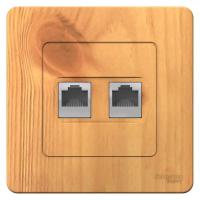 SE Blanca внутр Ясень Розетка 2-ая КОМП/ТЛФ, RJ45+RJ11
