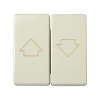 Simon 27  Слоновая костьДвухклавишный кнопочный выключатель для жалюзи c блокировкой 10A 250В~