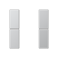 JUNG комплект накладок 2гр алюминий