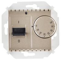 Simon 15 Шампань Регулятор тёплого пола, с зондом, 16А, 230В, 3600Вт, 5-40град, IP20