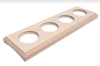 BIRONI Шедель Бук Натурэль Рамка 4-ая на бревно 280мм (скрытый монтаж)