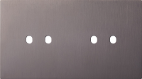 Donel Рамка двойная на 2+2 тумблера, тип C/D, вороненая сталь, серия N96 Superfine, DTFLA222GB