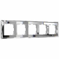 Рамка из стекла на 5 постов Diamant зеркальный W0051220
