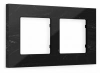 Рамка ALFA Grand (Черный мрамор) 2-ая AF930702