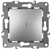 ЭРА 12-1102-03 Выключатель с подсветкой, 10АХ-250В, IP20, 12, Алюминий