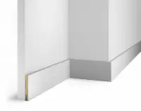 Плинтус AP72 под покраску, белый, 75x10x2400 мм, МДФ