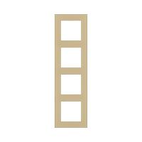 Рамка 4-постовая, стекло золотой Kollinger Asthetik AS4GD