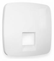 Лицевая панель OMEGA (Белый глянец) для компьютерной/телефонной розетки RJ-45/RJ-11 QUANT OP1120