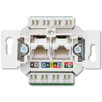 JUNG UAE розетка 2 порта, неэкранированная, кат 6