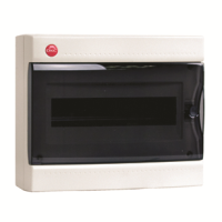 DKC Щиток настен.с дверц.12мод.,IP41,бел.,с усил. клем.блок.1х87312