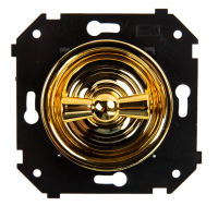 BIRONI Шедель Пластик Золото Выключатель проходной 1-кл, ручка Золото (скрытый монтаж)