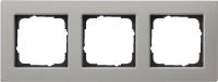 Gira E2 Сталь Рамка 3-ая заподлицо