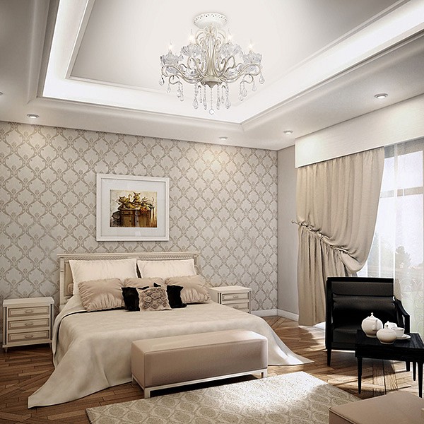 Люстра с хрусталем 12205/8 белый Eurosvet Etna