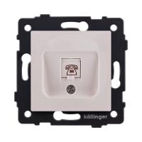 Розетка телефонная RJ11, кашемир матовый Kollinger REA-009CM для Aspekt, Eleganz, Reflex