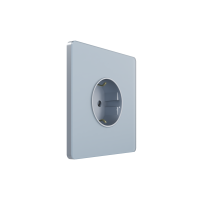 Systeme Electric Systeme Infinity Стальное небо Розетка с заземлением со шторками, 16А
