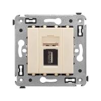 DKC Avanti Ванильная дымка Розетка одинарная тип А-А USB 2.0