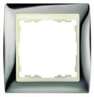 Simon 82 Вороненая сталь/Слоновая кость Рамка 2-ая