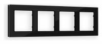 Рамка ALFA Platos (Черный Стекло закаленное натуральное) 4-ая AF380804