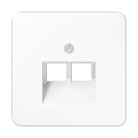 JUNG CD 500/CD plus Белая Накладка 2-ой наклонной ТЛФ/комп розетки