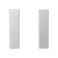 JUNG комплект накладок 1гр алюминий