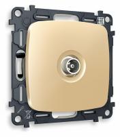 Комплект механизма TV розетки проходной OMEGA MO613030 Шампань 5-1000 MHz 4dB QUANT