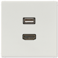 JUNG Мультимедиа разъём, светло-серый