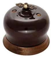 BIRONI Фаберже Керамика Коричневый Выключатель 2-кл