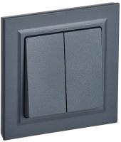 IEK BRITE Маренго Выключ. 2-кл. 10А в сборе ВСР10-2-0-БрМ