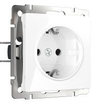 Розетка с заземлением (белая) W1171001