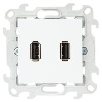 Simon 24 Белый Коннектор 2хUSB 2.0 тип A