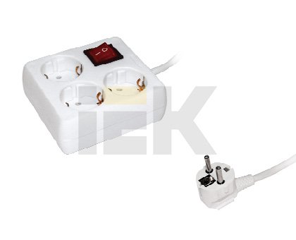 IEK Удлинитель У-С03К-выкл. 3 места 2Р+PЕ/3метра 3х1мм2 16А/250
