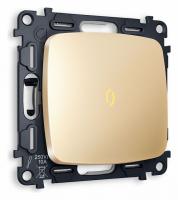 Комплект механизма 1-клавишного выключателя с подсветкой 3200K OMEGA MO602010 Шампань QUANT