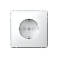 Systeme Electric ArtGallery Белый Розетка с заземлением со шторками, 16А, механизм