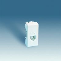 Simon 27 Мех Слоновая кость Розетка телефонная RJ-11, 4 конт., узкая