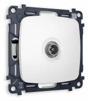 Комплект механизма TV розетки оконечной OMEGA MO133010 Белый матовый 50-870 MHz 1dB QUANT