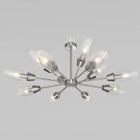 Потолочная люстра с плафонами 60140/12 сатин-никель Eurosvet Thalia