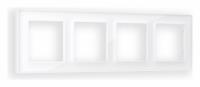 Рамка ALFA Platos (Белый Стекло органическое) 4-ая AF330104