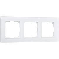 Рамка из стекла на 3 поста Favorit белый матовый W0031105