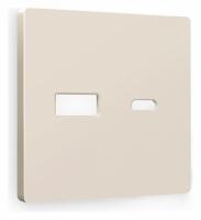 Лицевая панель ALFA (Бежевый матовый) для розетки 2USB A+C QUANT AP3310