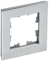 IEK BRITE Рамка 1-мест. РУ-1-1-БрА металл алюм.